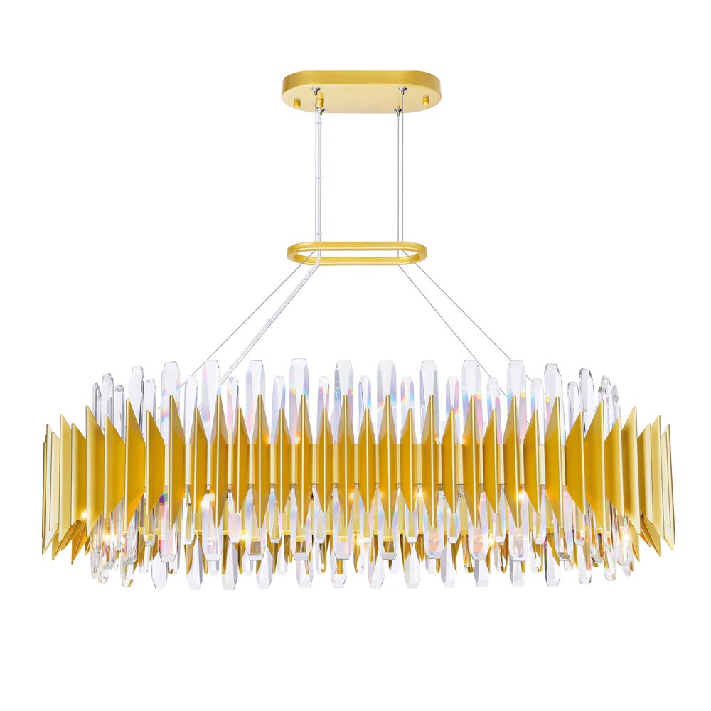 Cityscape 20 Light Chandelier With Satin Gold Finish. Picture 1
