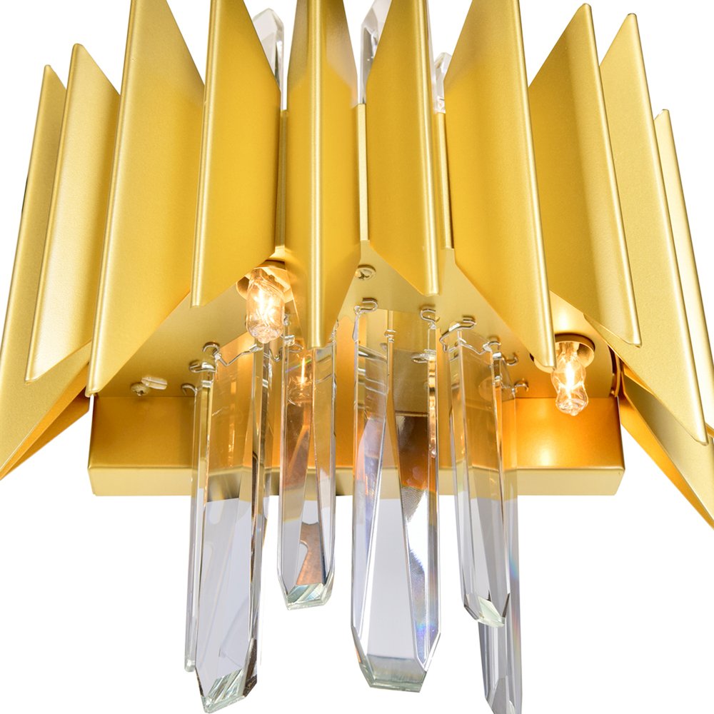 Cityscape 5 Light Wall Sconce With Satin Gold Finish. Picture 4