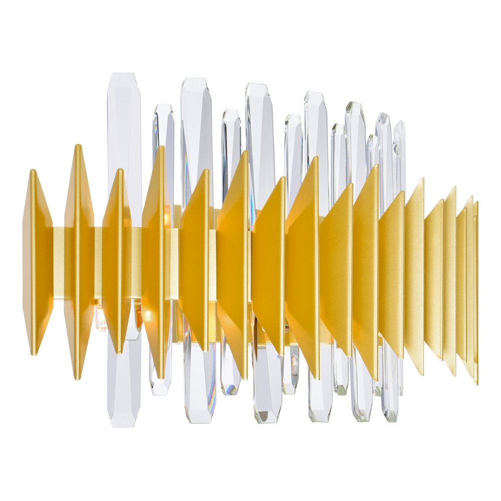 Cityscape 7 Light Wall Sconce With Satin Gold Finish. Picture 3