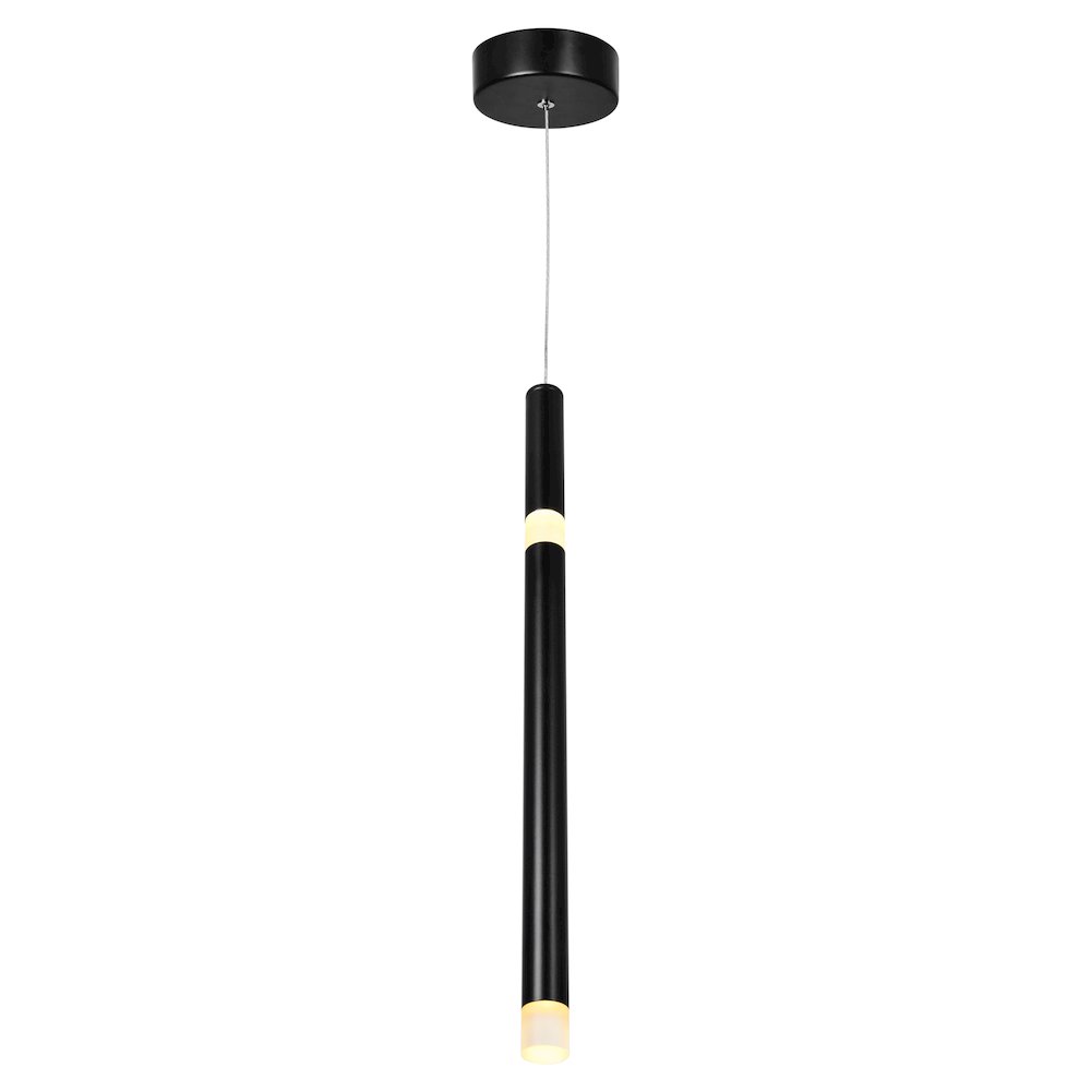 Flute 1 Light LED Pendant With Black Finish. Picture 2