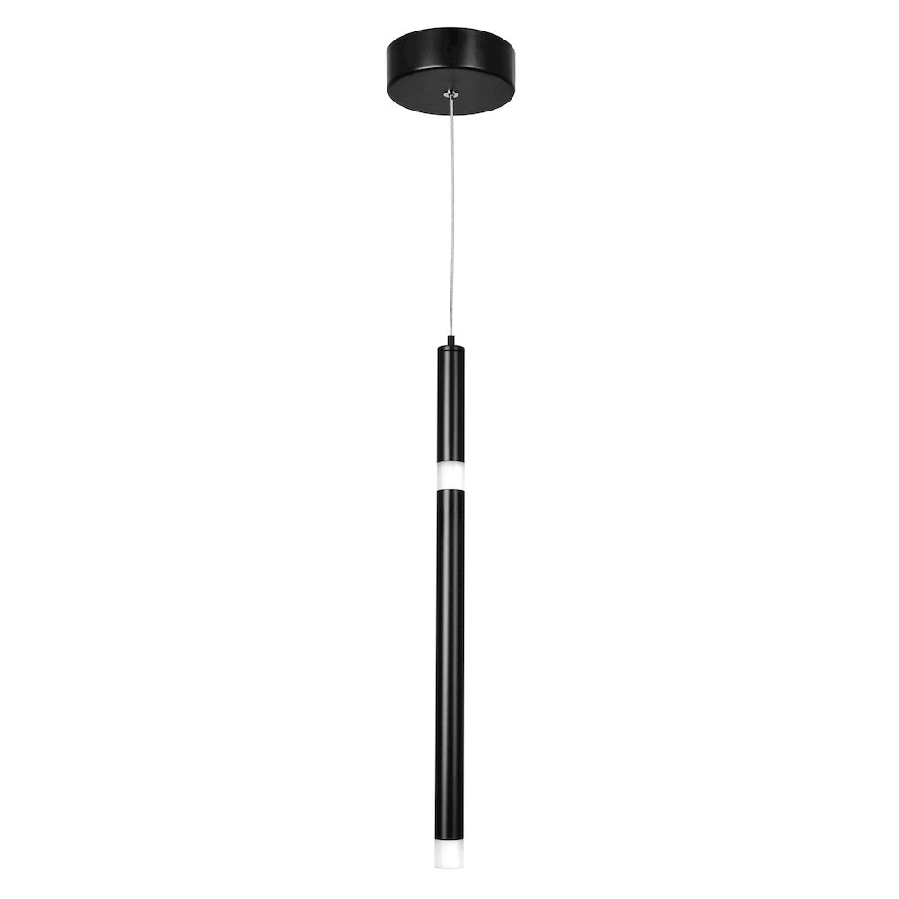 Flute 1 Light LED Pendant With Black Finish. Picture 5