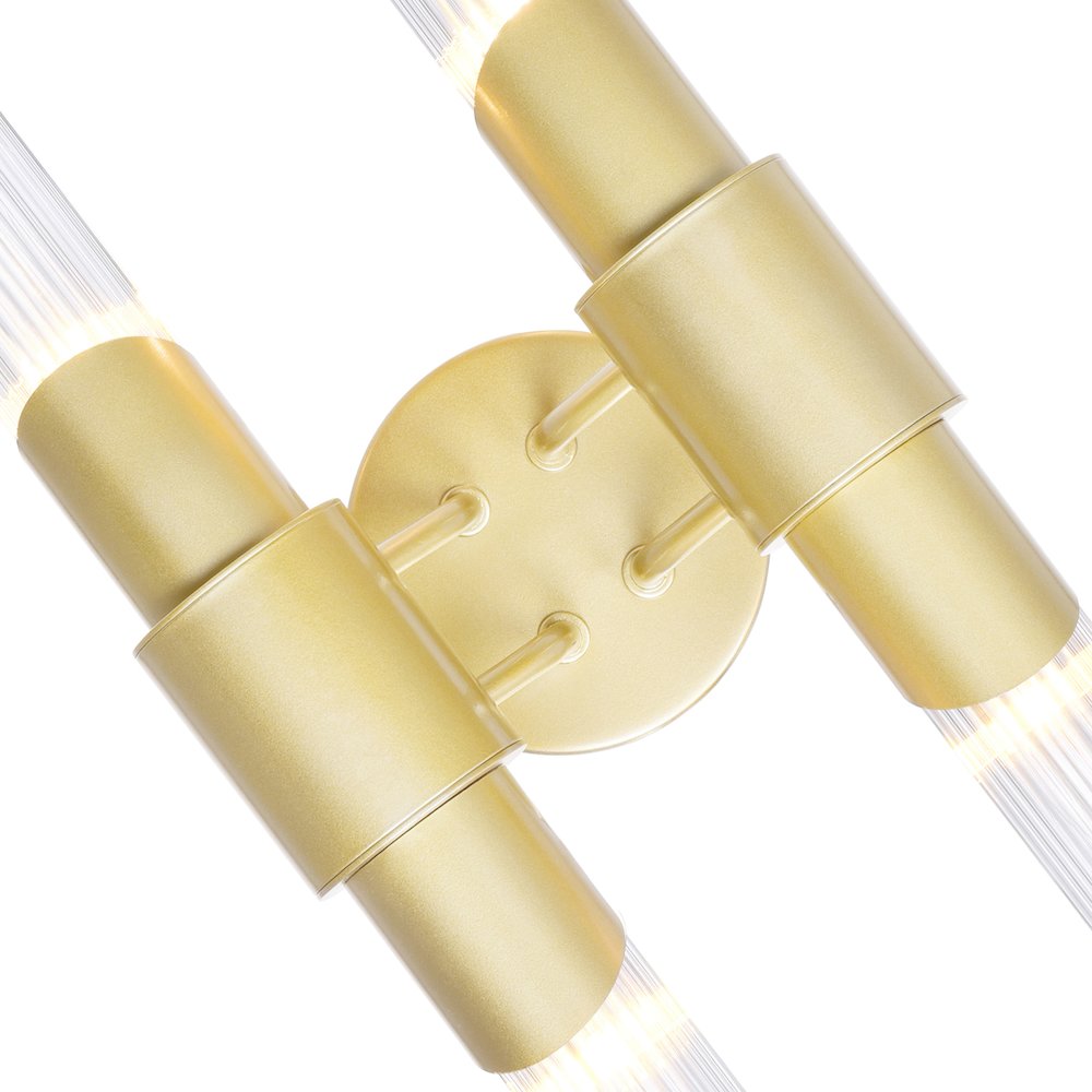 Croissant 4 Light Wall Sconce With Satin Gold Finish. Picture 3