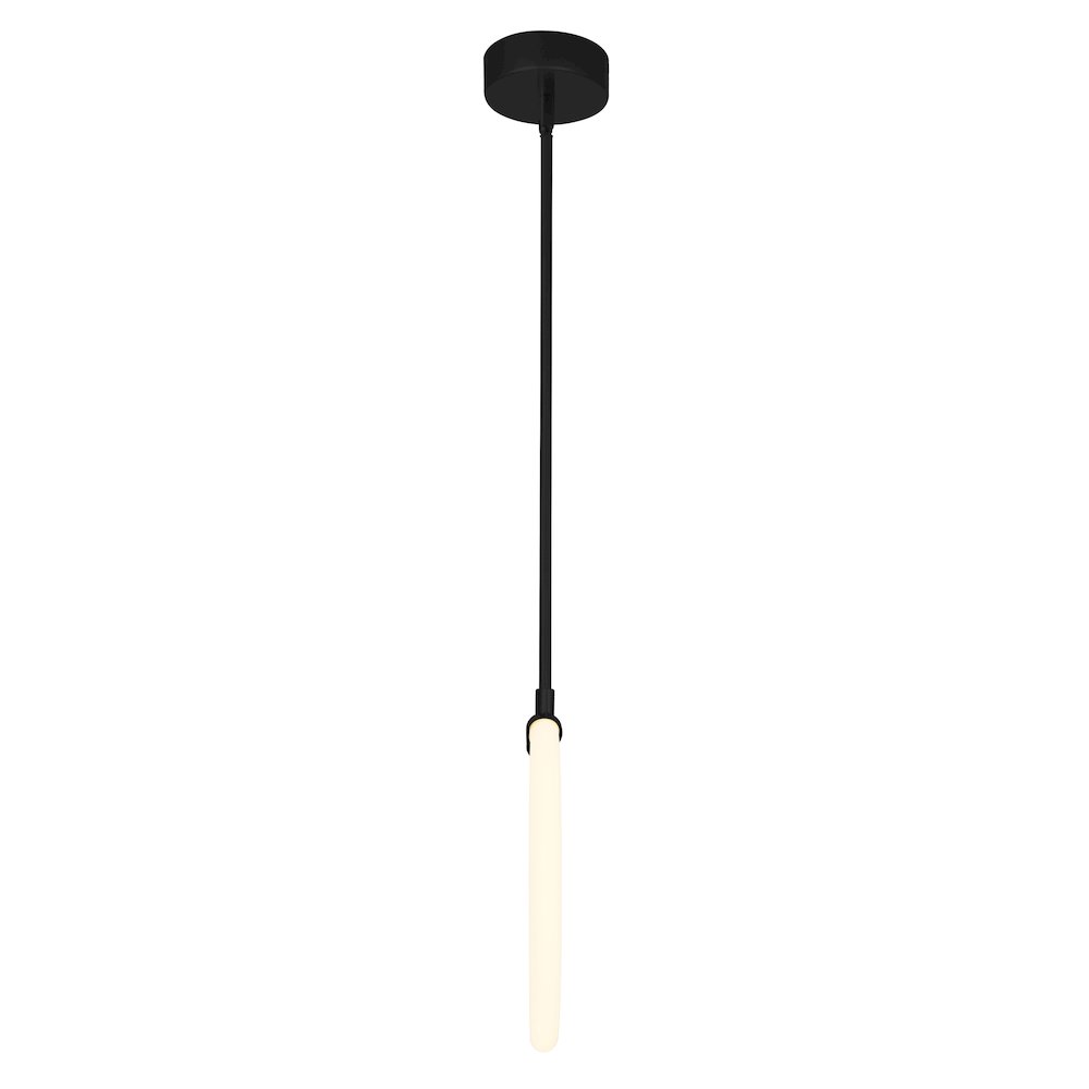 Hoops 1 Light LED Pendant With Black Finish. Picture 3