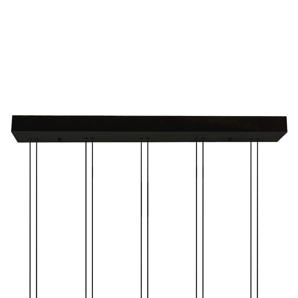 Hoops 5 Light LED Chandelier With Black Finish. Picture 3