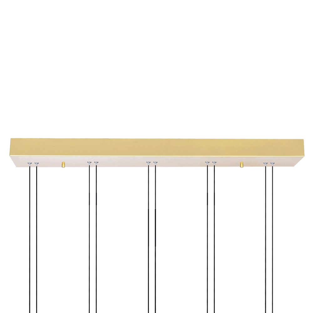 Hoops 5 Light LED Chandelier With Satin Gold Finish. Picture 3