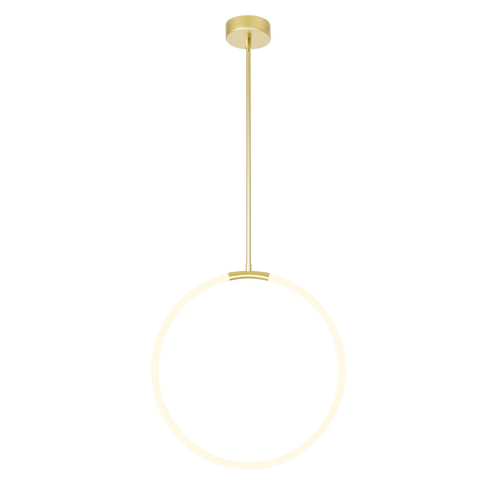 Hoops 1 Light LED Chandelier With Satin Gold Finish. Picture 1