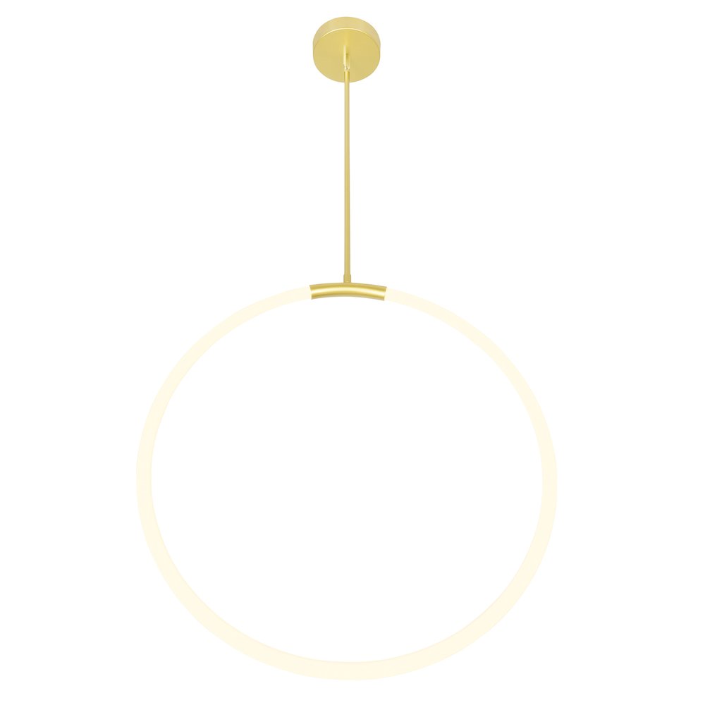 Hoops 1 Light LED Chandelier With Satin Gold Finish. Picture 4