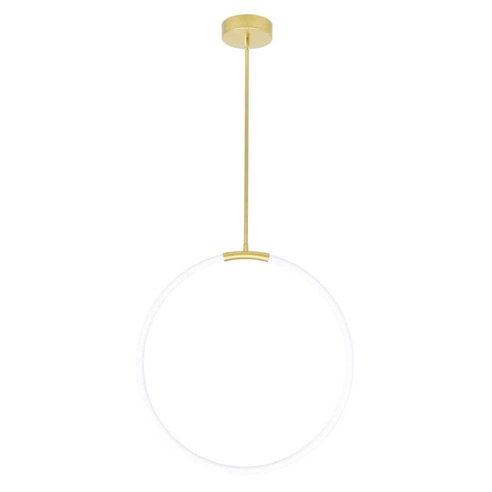 Hoops 1 Light LED Chandelier With Satin Gold Finish. Picture 6