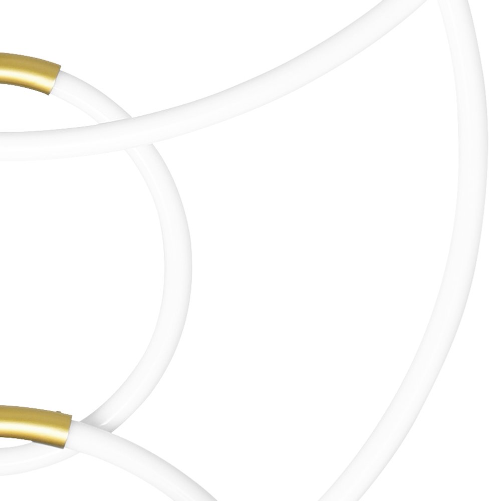 Hoops 6 Light LED Chandelier With Satin Gold Finish. Picture 2