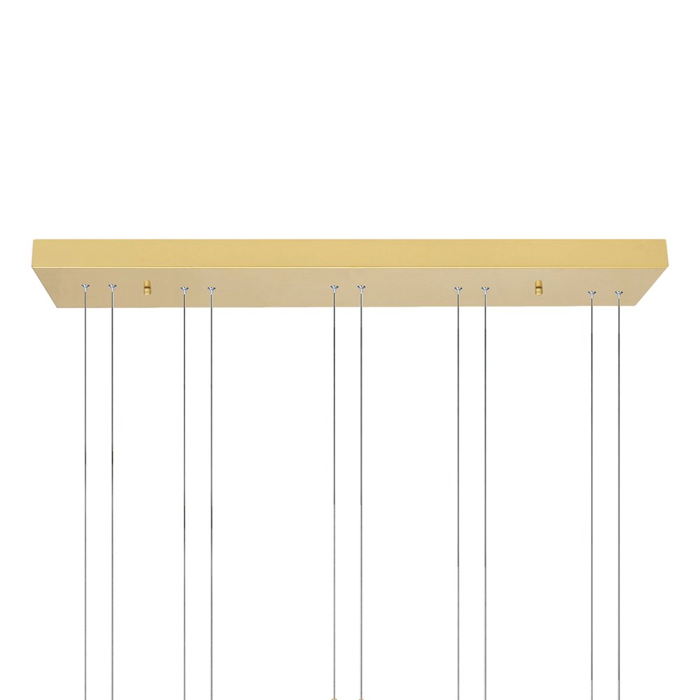 Hoops 5 Light LED Chandelier With Satin Gold Finish. Picture 3