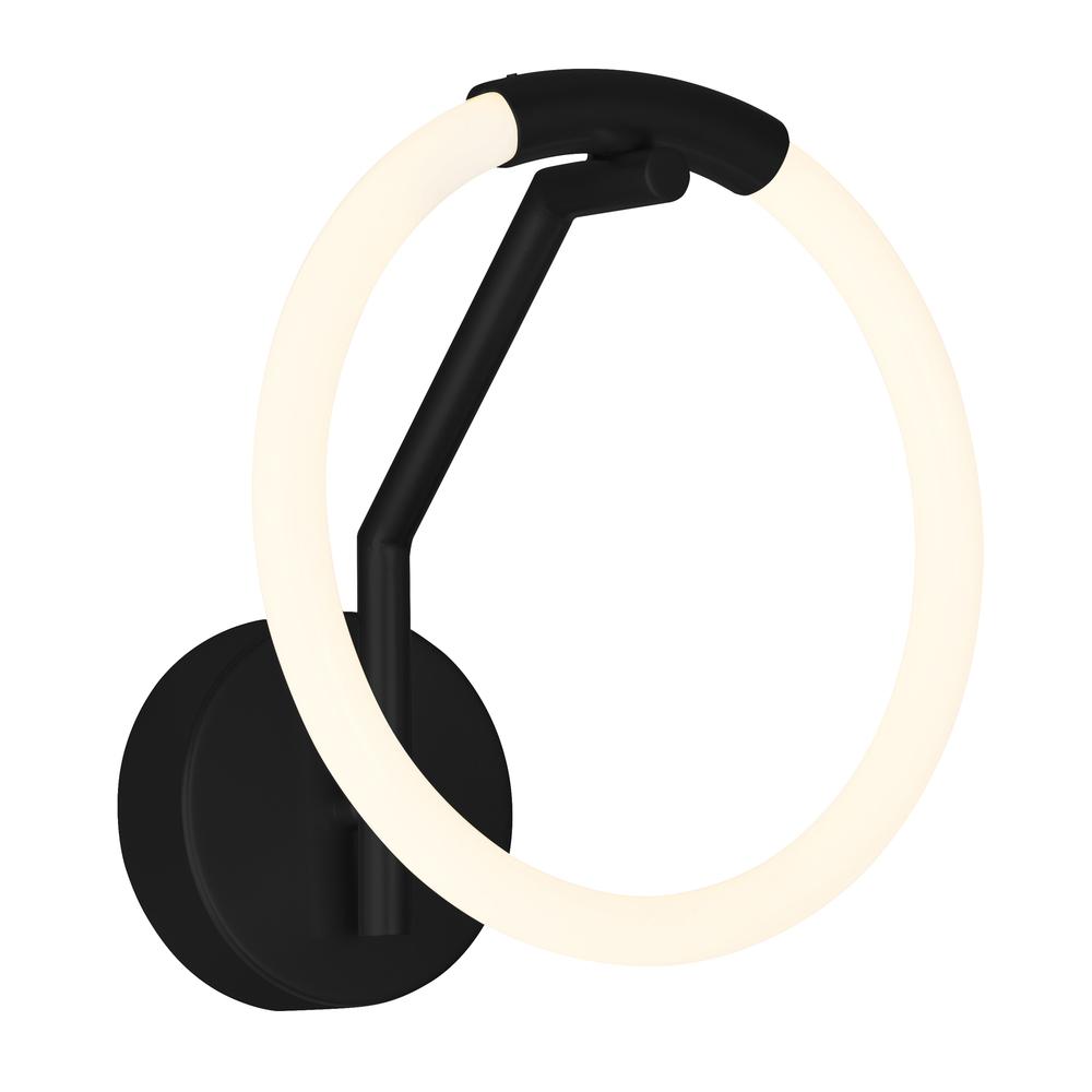 Hoops 1 Light LED Wall Sconce With Black Finish. Picture 1
