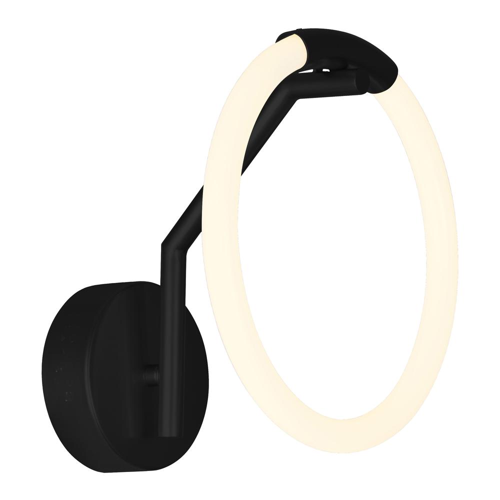 Hoops 1 Light LED Wall Sconce With Black Finish. Picture 3