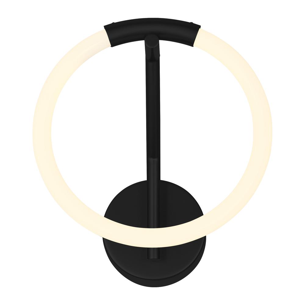 Hoops 1 Light LED Wall Sconce With Black Finish. Picture 4