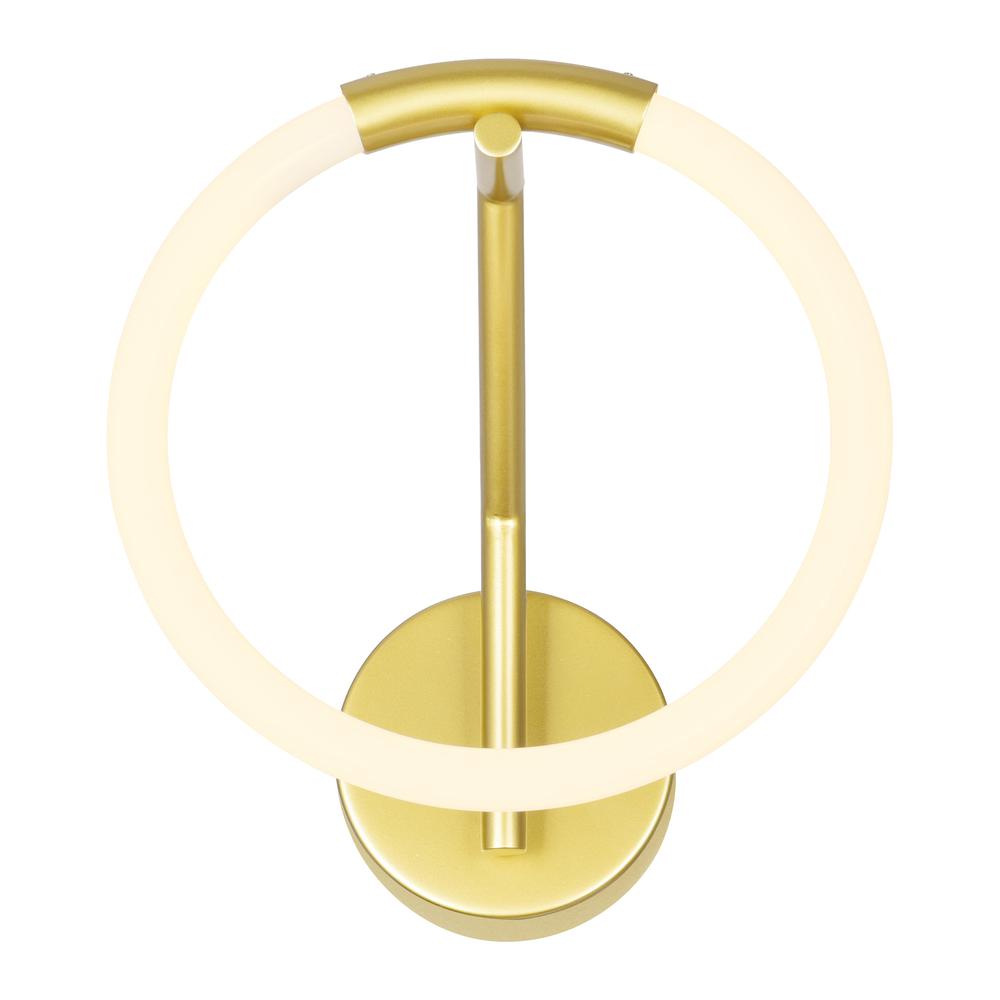 Hoops 1 Light LED Wall Sconce With Satin Gold Finish. Picture 4