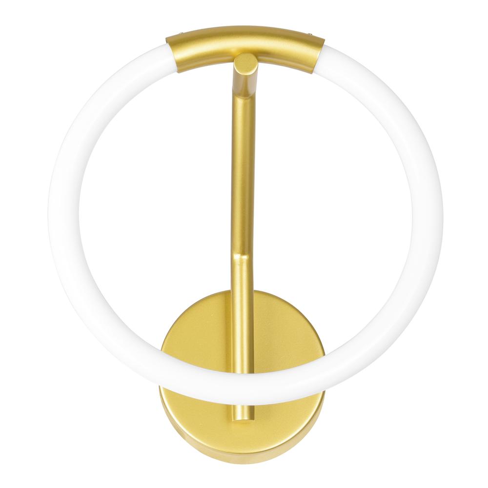 Hoops 1 Light LED Wall Sconce With Satin Gold Finish. Picture 5