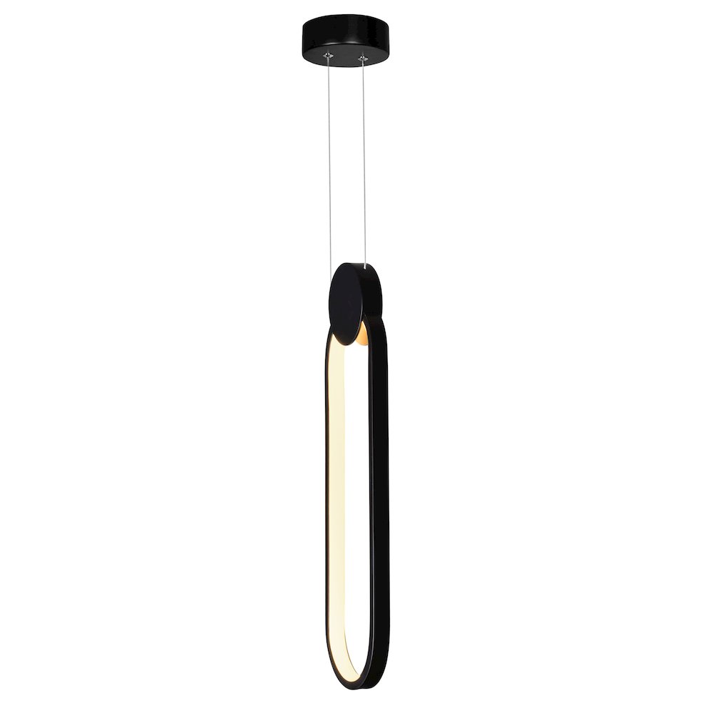 Pulley 4 in LED Black Mini Pendant. Picture 2