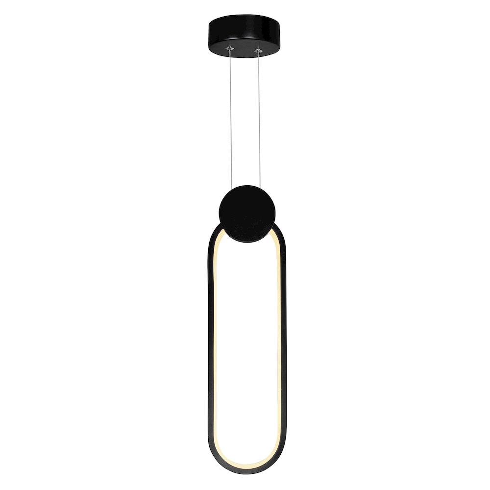 Pulley 4 in LED Black Mini Pendant. Picture 3