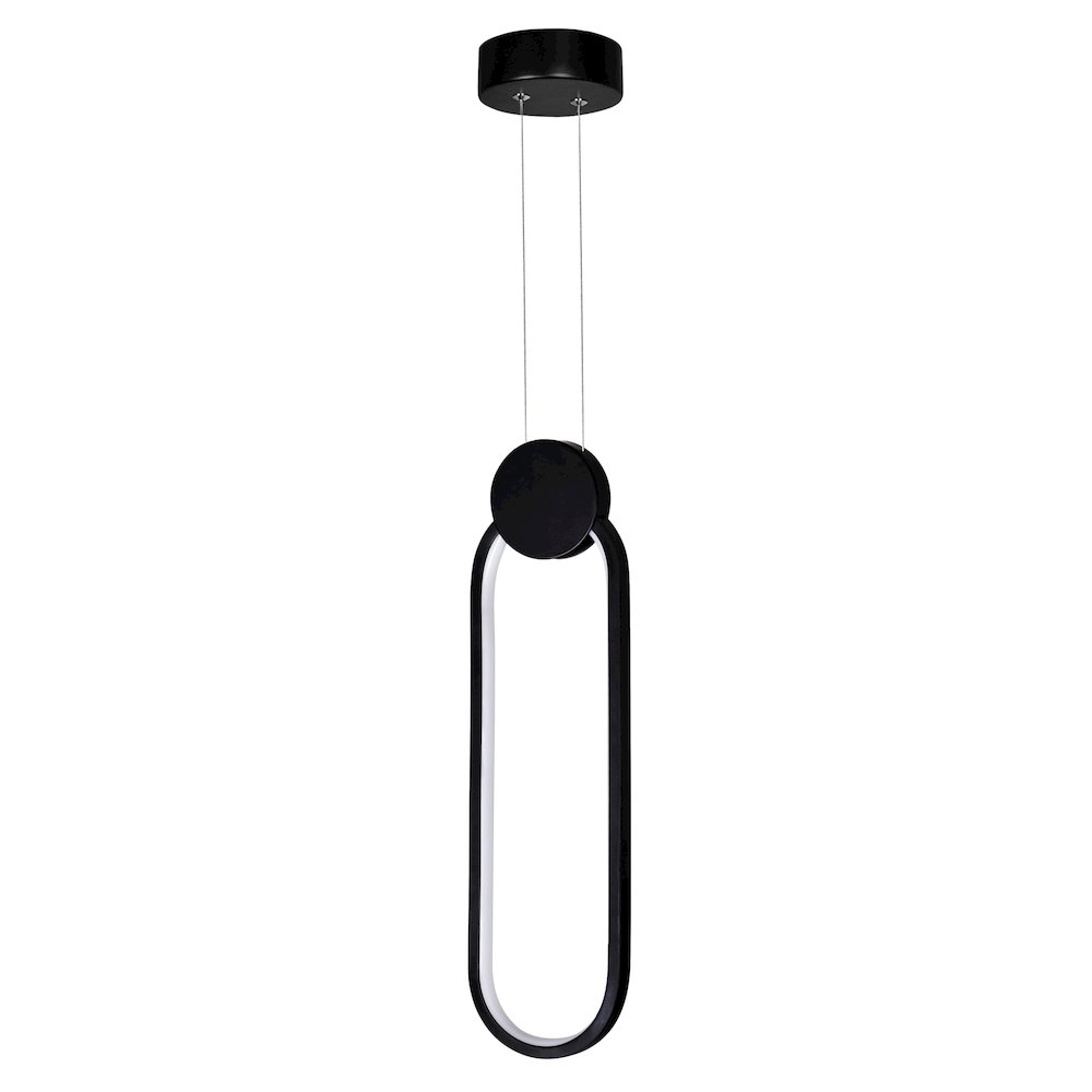 Pulley 4 in LED Black Mini Pendant. Picture 5