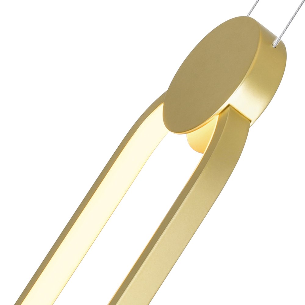 Pulley 4 in LED Satin Gold Mini Pendant. Picture 4