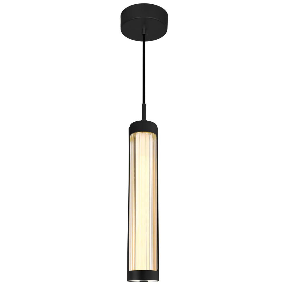 Neva 3 in LED Integrated Black Pendant. Picture 1