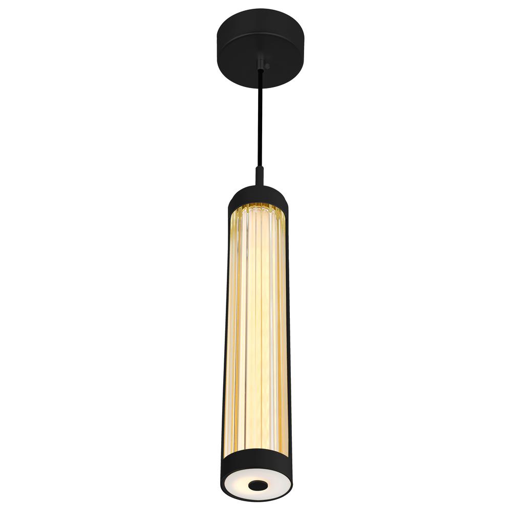 Neva 3 in LED Integrated Black Pendant. Picture 4
