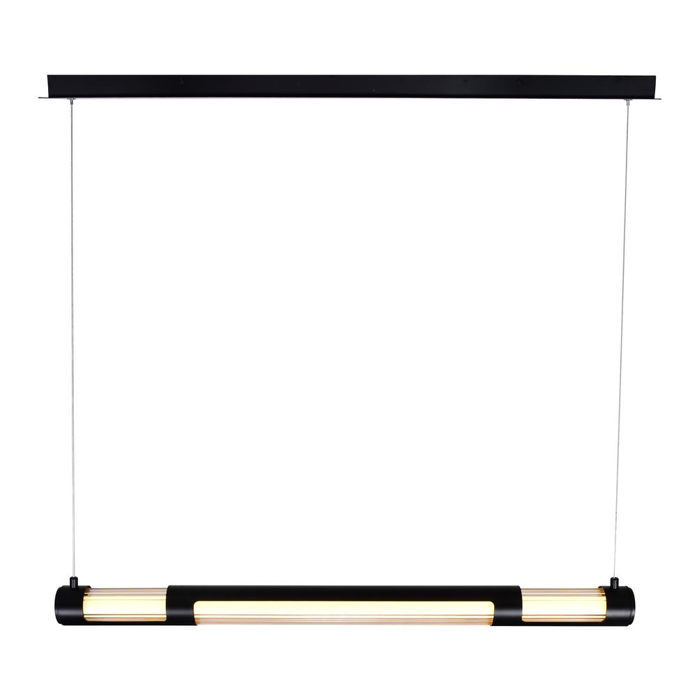 Neva 36 in LED Integrated Black Chandelier. Picture 2