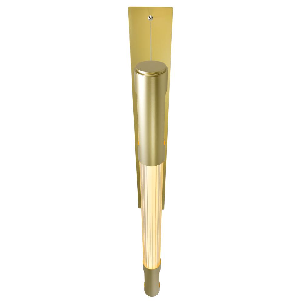 Neva 36 in LED Integrated Satin Gold Chandelier. Picture 5