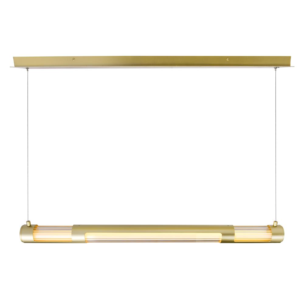 Neva 36 in LED Integrated Satin Gold Chandelier. Picture 6