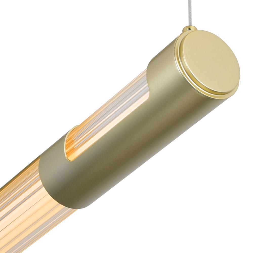 Neva 36 in LED Integrated Satin Gold Chandelier. Picture 7