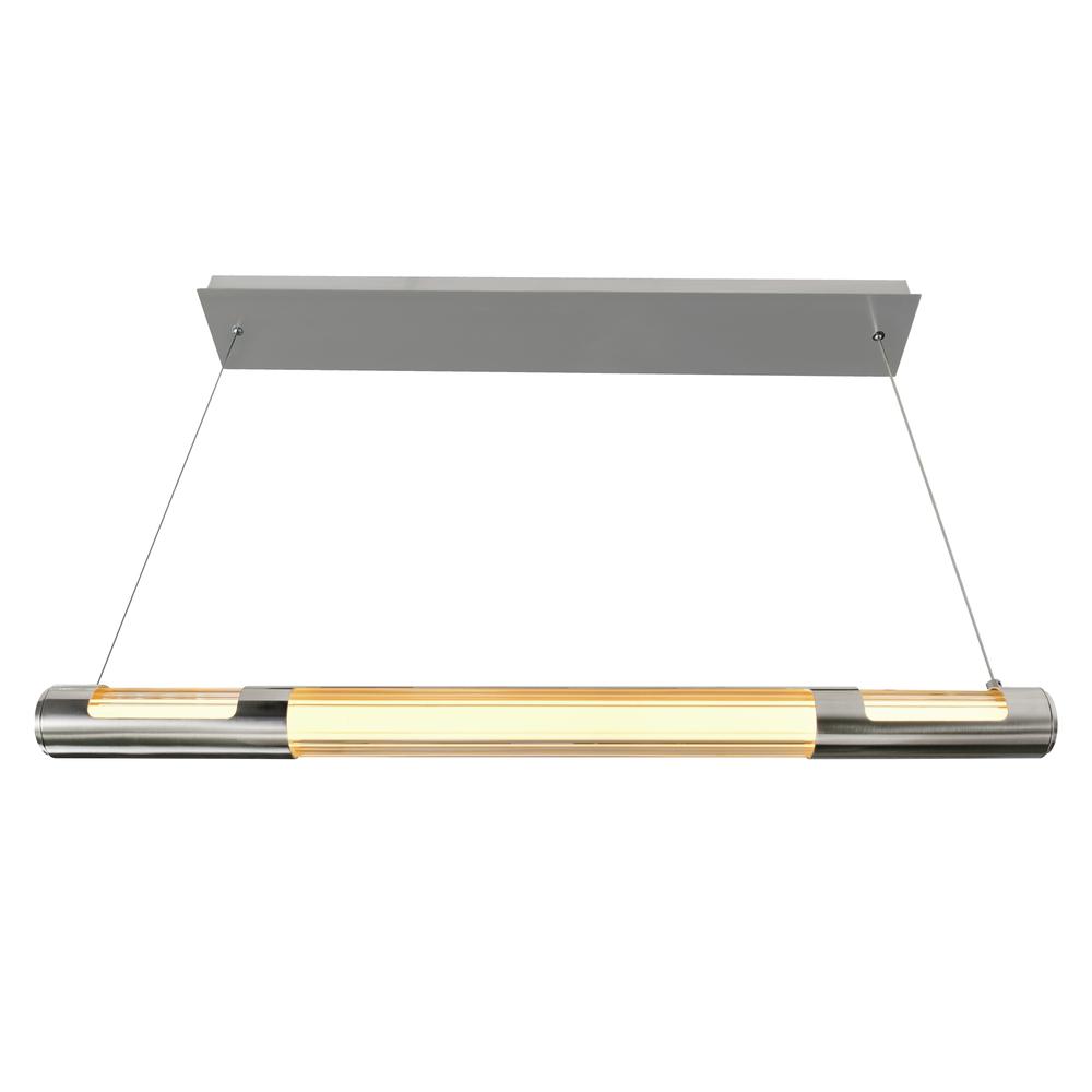 Neva 36 in LED Integrated Satin Nickel Chandelier. Picture 2