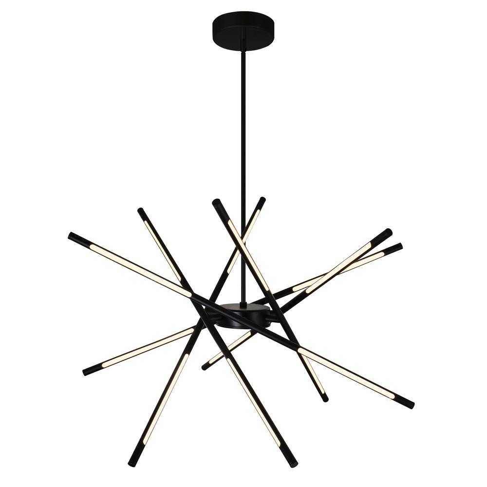 Oskil LED Integrated Chandelier With Black Finish. Picture 2