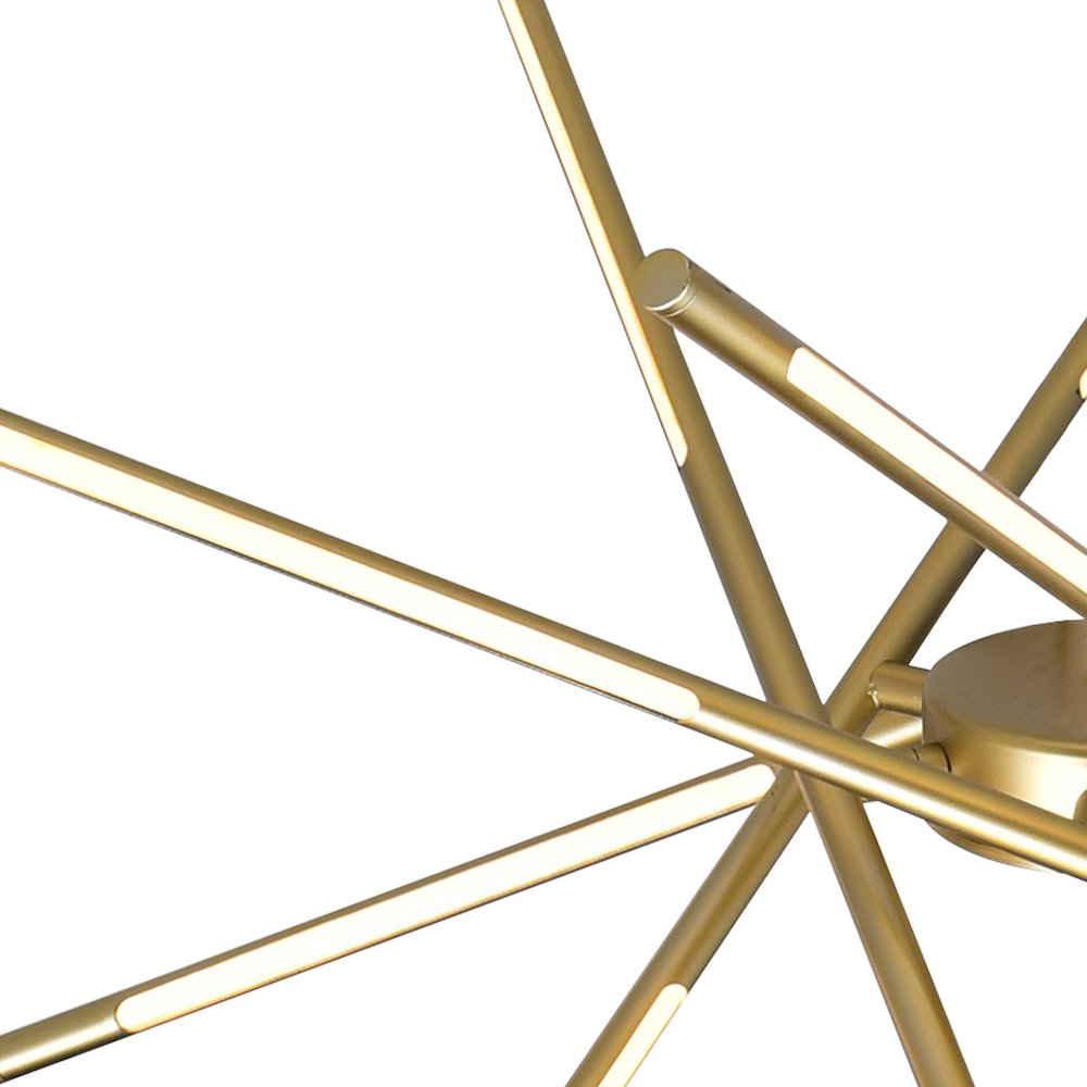 Oskil LED Integrated Chandelier With Satin Gold Finish. Picture 4