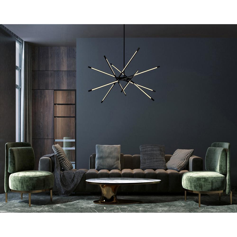 Oskil LED Integrated Chandelier With Black Finish. Picture 6