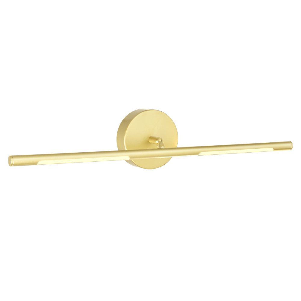 Oskil LED Integrated Wall Light With Satin Gold Finish. Picture 1