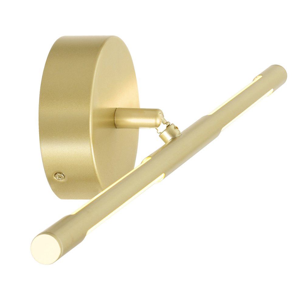 Oskil LED Integrated Wall Light With Satin Gold Finish. Picture 3