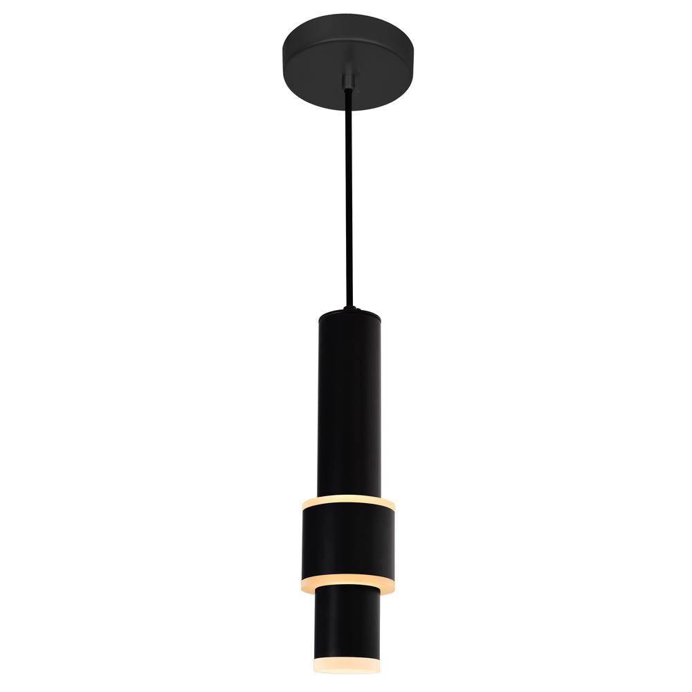 Lena LED Integrated Mini Pendant With Black Finish. Picture 1