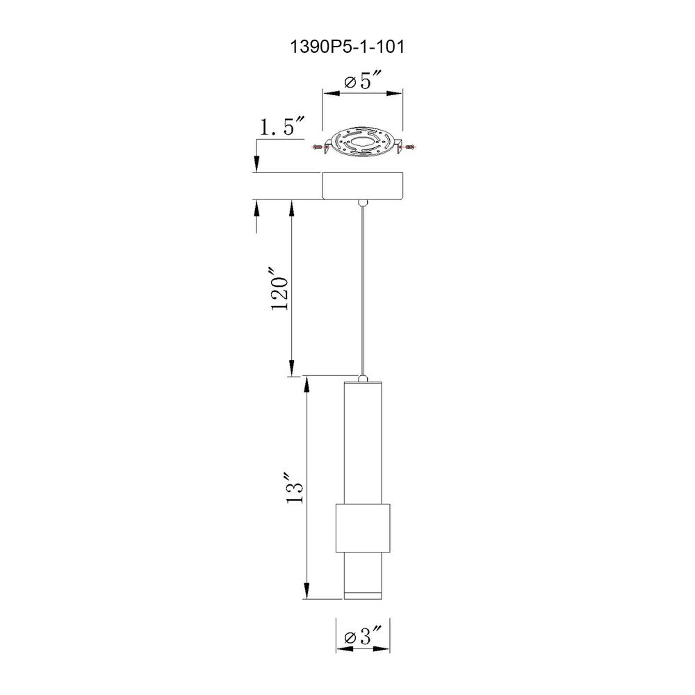 Lena LED Integrated Mini Pendant With Black Finish. Picture 5