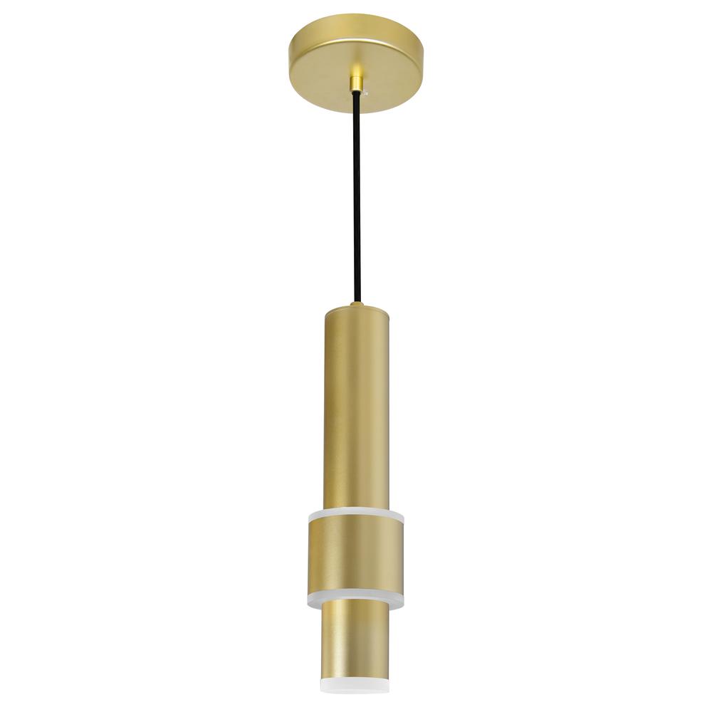 Lena LED Integrated Mini Pendant With Satin Gold Finish. Picture 5