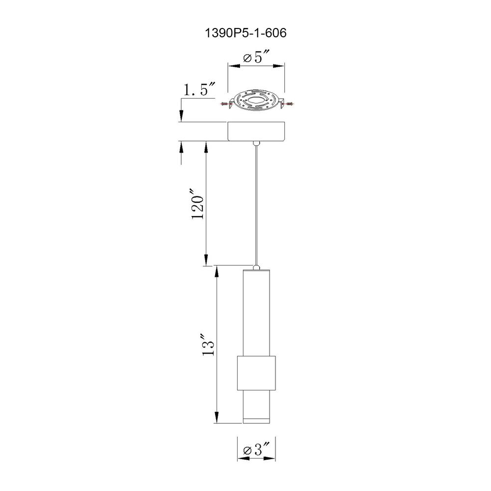 Lena LED Integrated Mini Pendant With Satin Nickel Finish. Picture 6