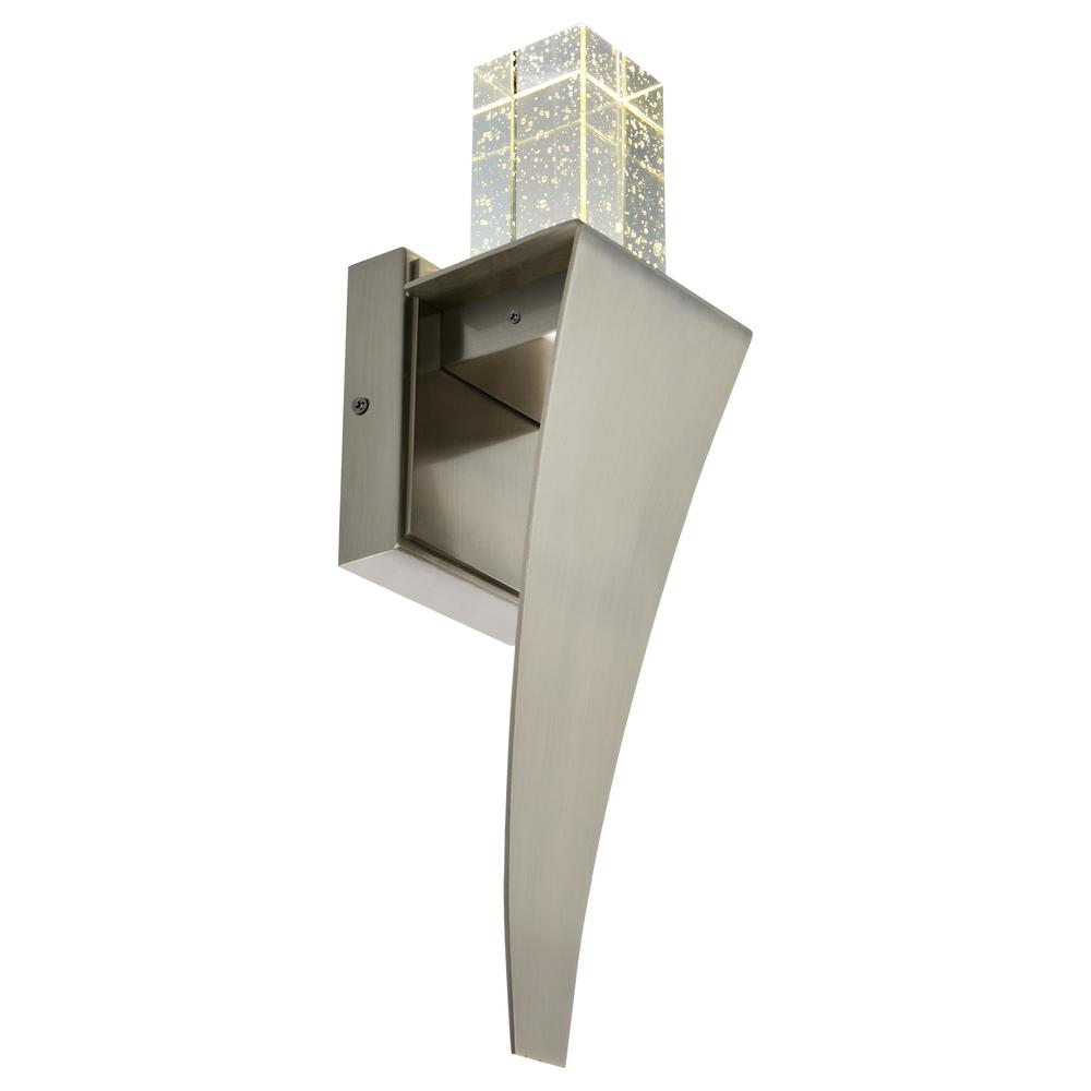 Catania LED Integrated Satin Nickel Wall Light. Picture 2