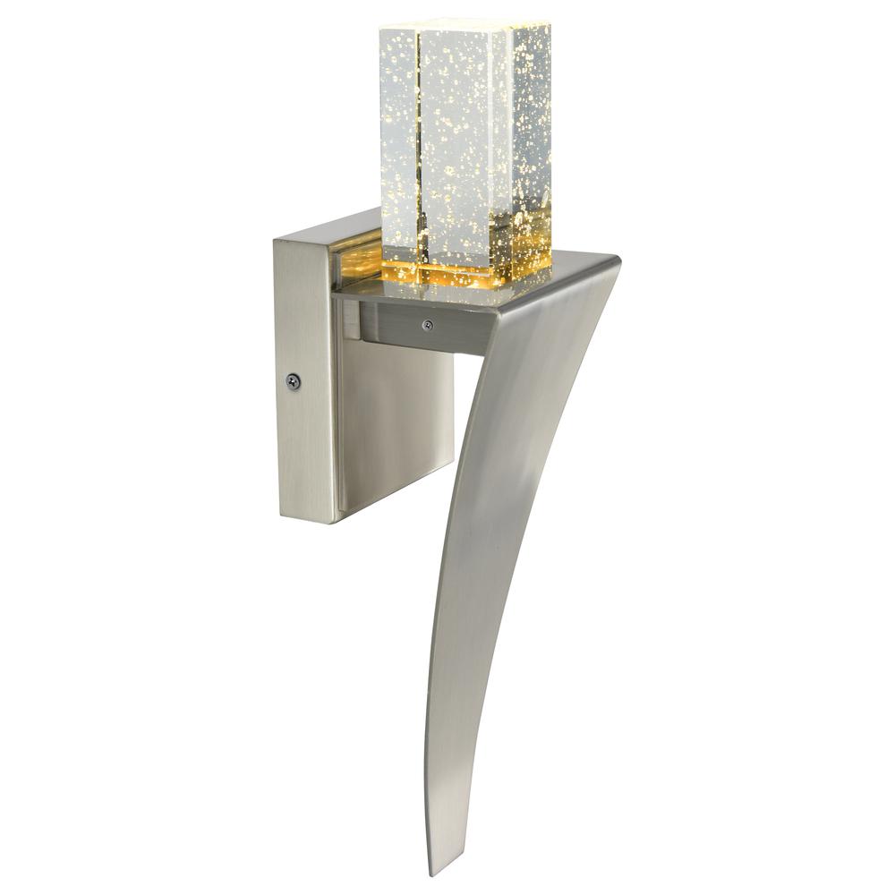 Catania LED Integrated Satin Nickel Wall Light. Picture 3