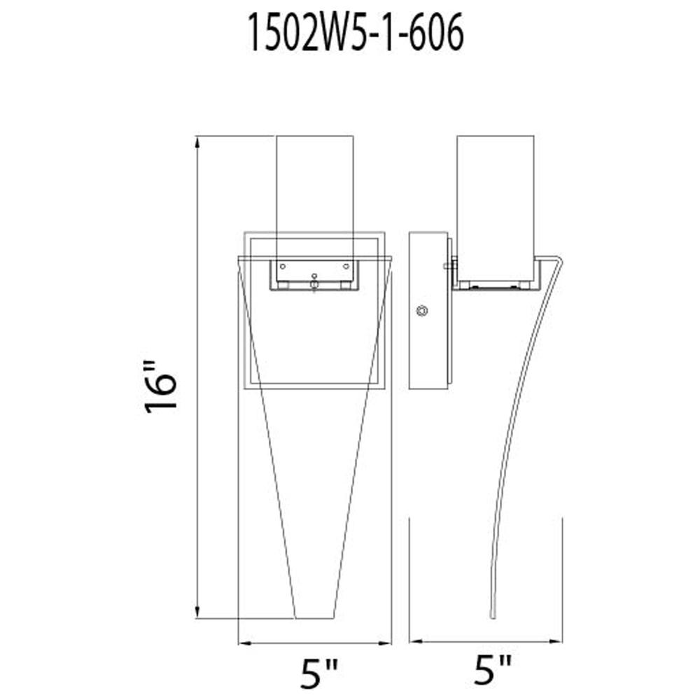 Catania LED Integrated Satin Nickel Wall Light. Picture 7