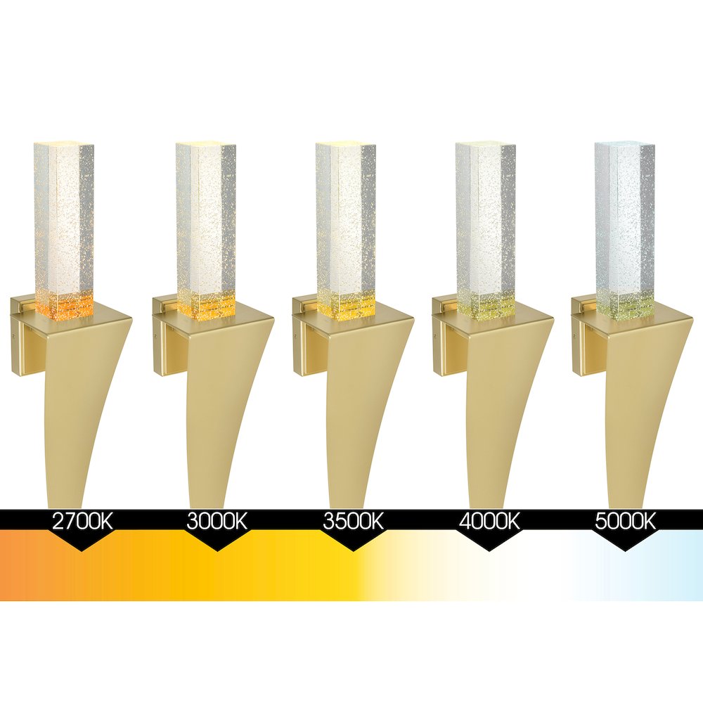 Catania Integrated LED Satin Gold Wall Light. Picture 6