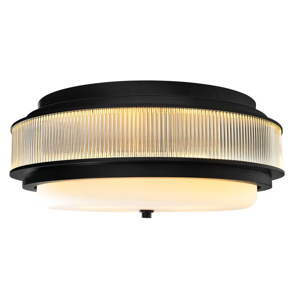Valdivia 4 Light Black Flush Mount. Picture 1