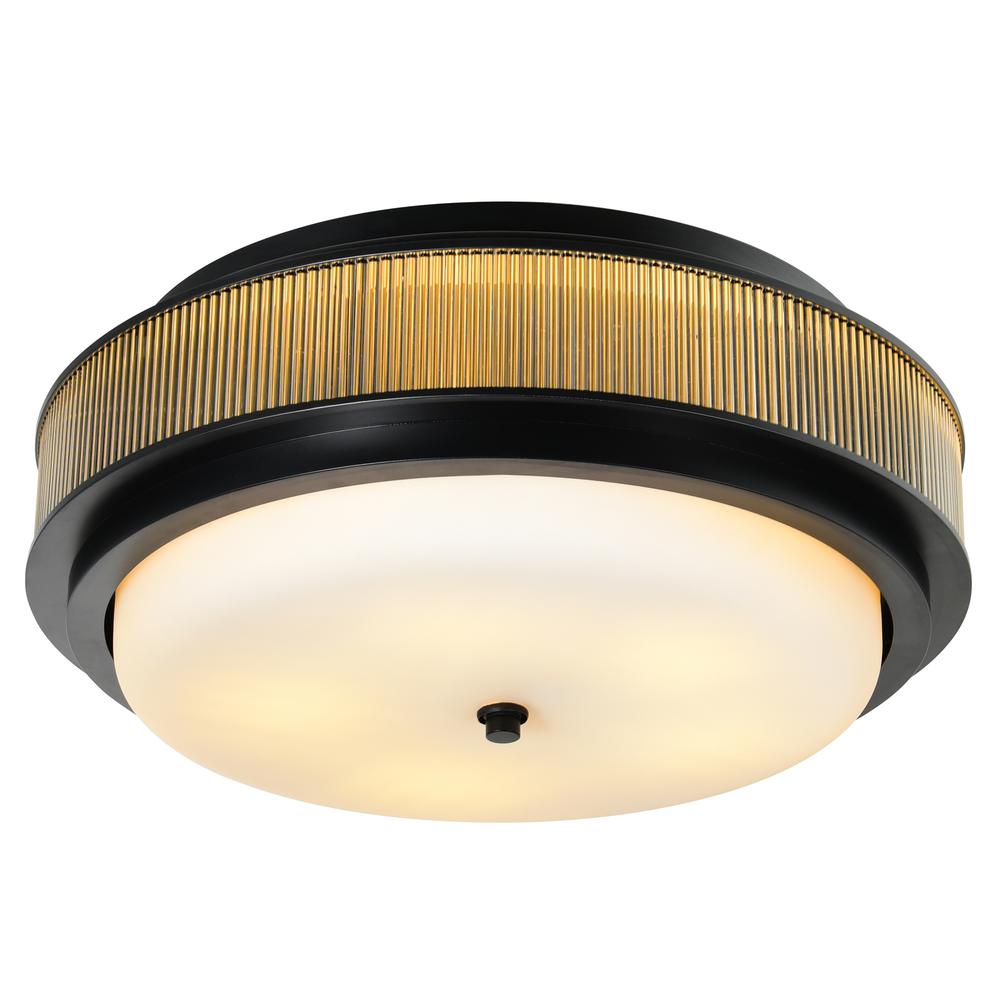 Valdivia 4 Light Black Flush Mount. Picture 2