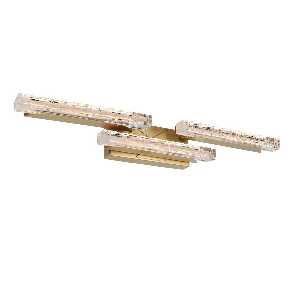 Valira Integrated LED Brass Vanity Light. Picture 1