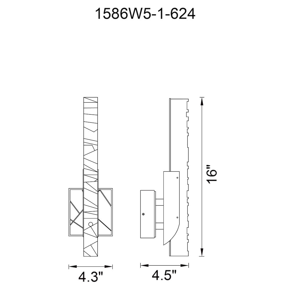 Valira Integrated LED Brass Wall Light. Picture 10
