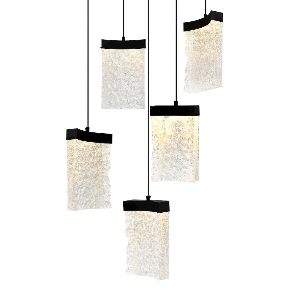 Lava Integrated LED Black Mini Pendant. Picture 2