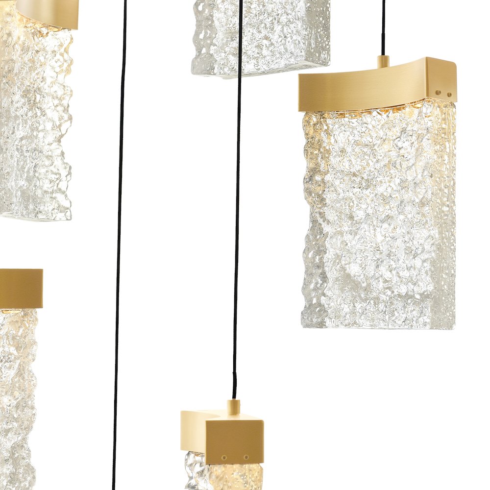 Lava Integrated LED Brass Mini Pendant. Picture 3