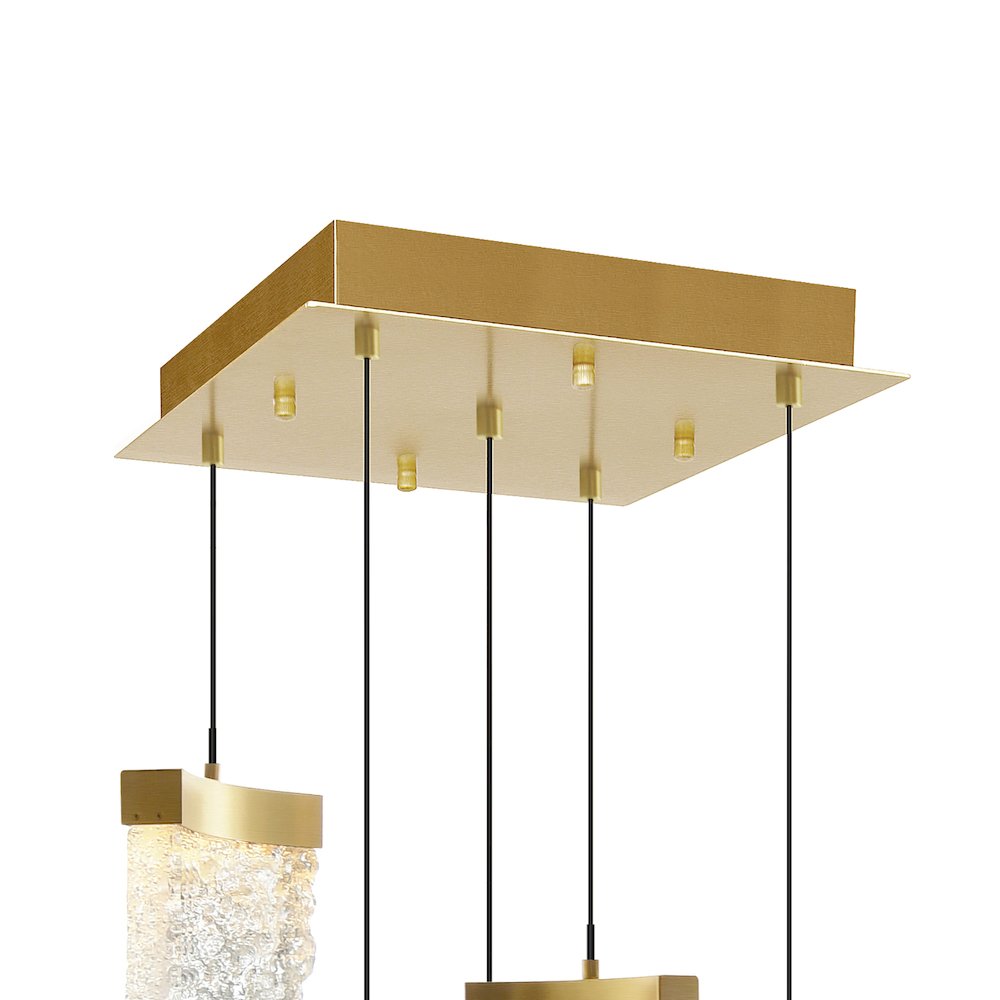 Lava Integrated LED Brass Mini Pendant. Picture 8